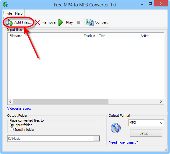 Add MP4 files to convert