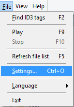 Open the settings menu
