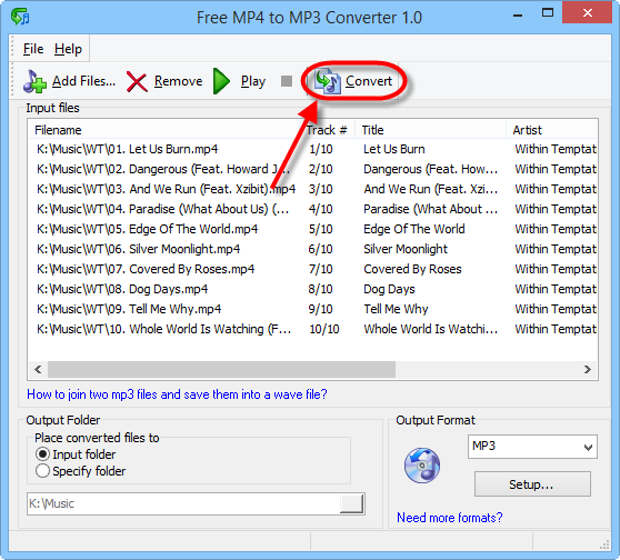 mp4 convert to mp3 audio
